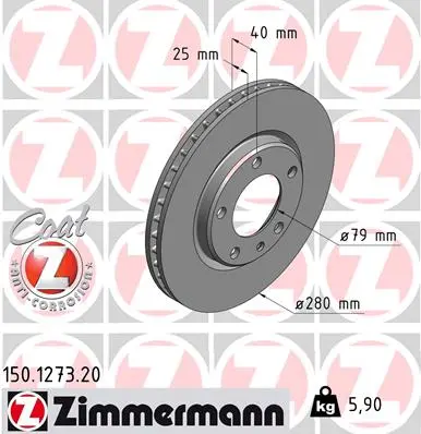 Спирачен диск ZIMMERMANN