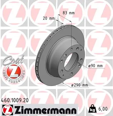 Спирачен диск ZIMMERMANN