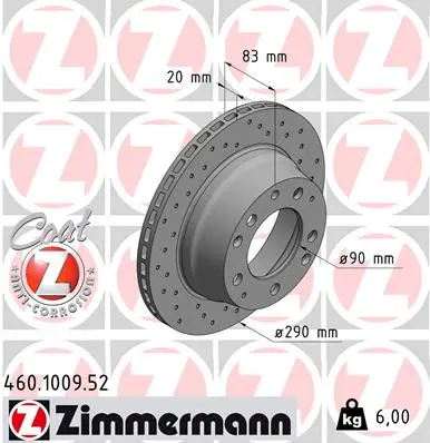 Спирачен диск ZIMMERMANN