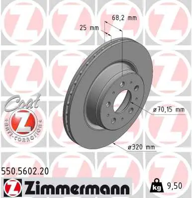 Спирачен диск ZIMMERMANN