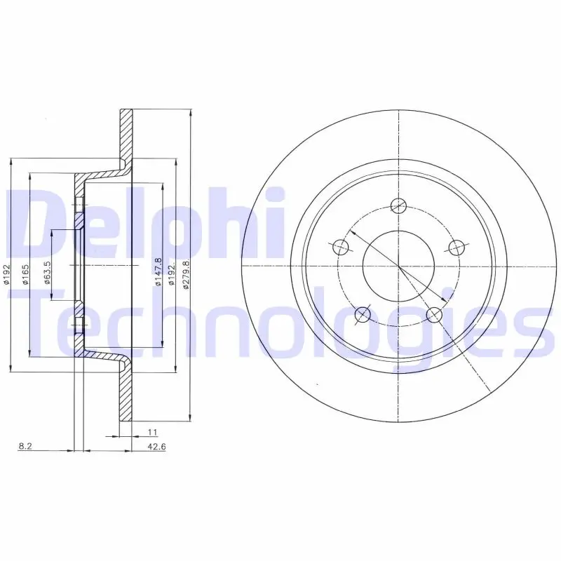 Спирачен диск DELPHI BG4533C