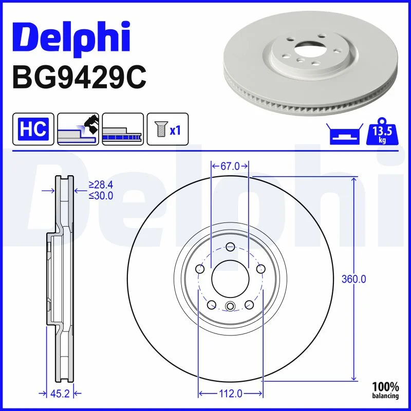 Спирачен диск DELPHI