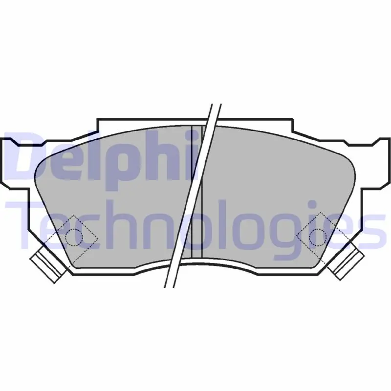 Комплект спирачно феродо, дискови спирачки DELPHI LP445