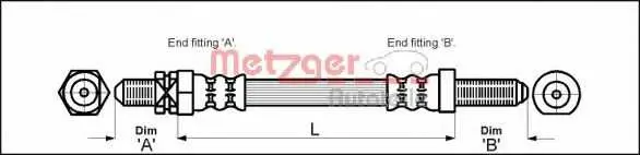 Спирачен маркуч METZGER