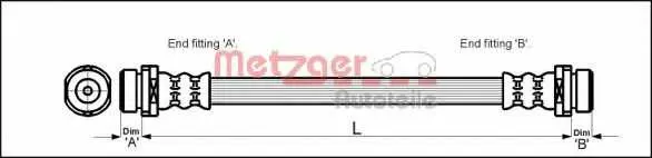 Спирачен маркуч METZGER