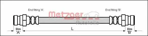 Спирачен маркуч METZGER