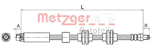 Спирачен маркуч METZGER