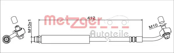 Спирачен маркуч METZGER