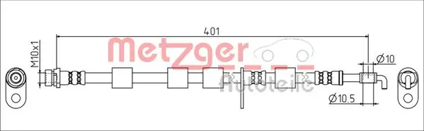 Спирачен маркуч METZGER