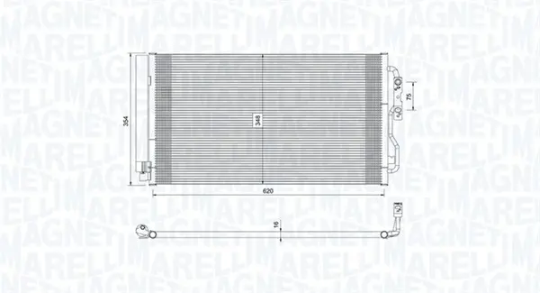 Кондензатор, климатизация MAGNETI MARELLI