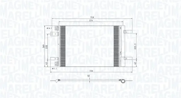 Кондензатор, климатизация MAGNETI MARELLI