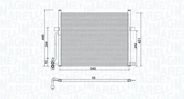 Кондензатор, климатизация MAGNETI MARELLI