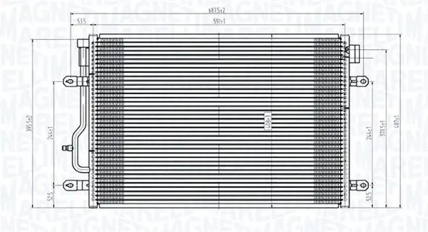Кондензатор, климатизация MAGNETI MARELLI