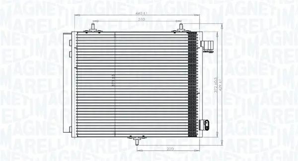 Кондензатор, климатизация MAGNETI MARELLI