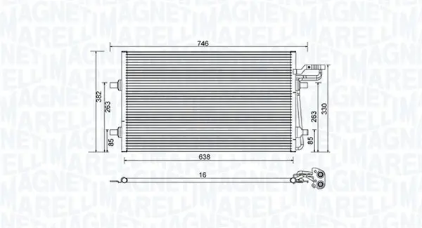 Кондензатор, климатизация MAGNETI MARELLI