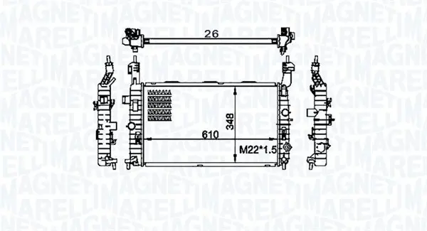 Радиатор, охлаждане на двигателя MAGNETI MARELLI