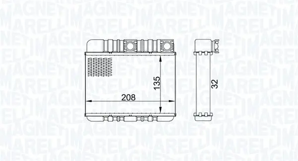 Топлообменник, отопление на вътрешното пространство MAGNETI MARELLI