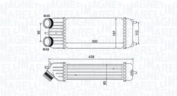Интеркулер (охладител за въздуха на турбината) MAGNETI MARELLI