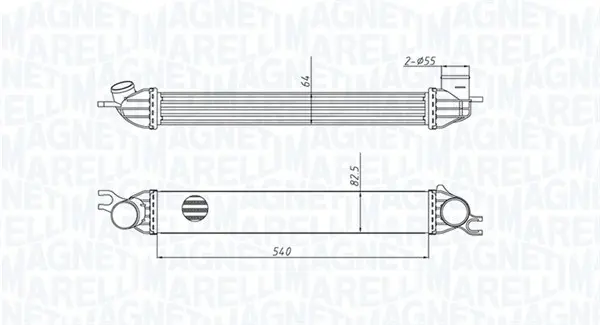 Интеркулер (охладител за въздуха на турбината) MAGNETI MARELLI