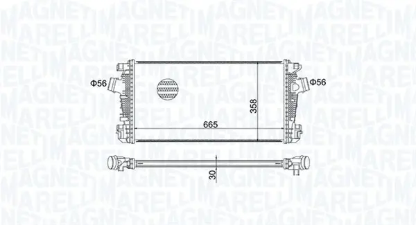 Интеркулер (охладител за въздуха на турбината) MAGNETI MARELLI