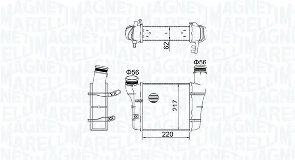 Интеркулер (охладител за въздуха на турбината) MAGNETI MARELLI