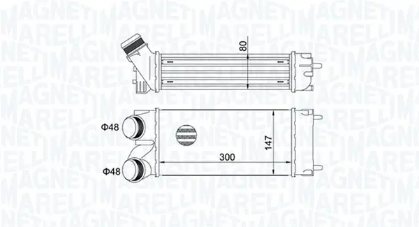 Интеркулер (охладител за въздуха на турбината) MAGNETI MARELLI