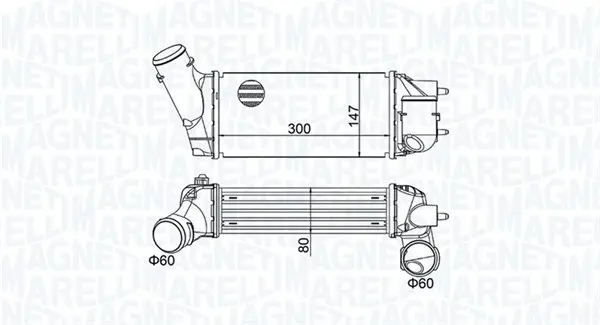 Интеркулер (охладител за въздуха на турбината) MAGNETI MARELLI