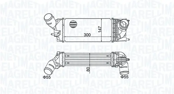Интеркулер (охладител за въздуха на турбината) MAGNETI MARELLI