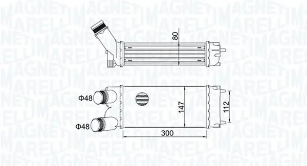 Интеркулер (охладител за въздуха на турбината) MAGNETI MARELLI