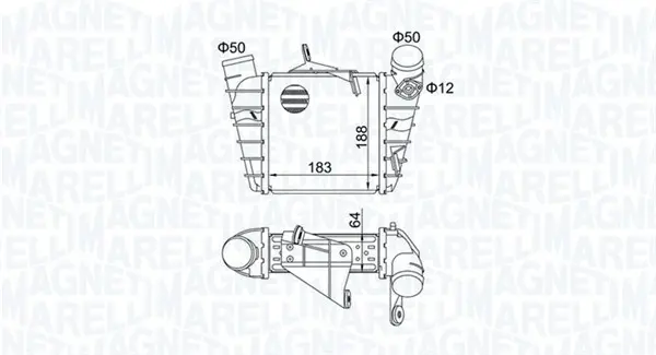 Интеркулер (охладител за въздуха на турбината) MAGNETI MARELLI