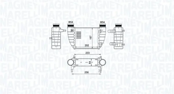 Интеркулер (охладител за въздуха на турбината) MAGNETI MARELLI