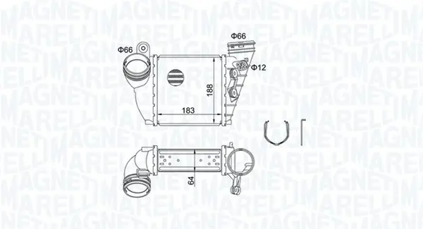 Интеркулер (охладител за въздуха на турбината) MAGNETI MARELLI