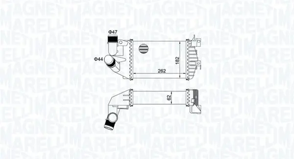 Интеркулер (охладител за въздуха на турбината) MAGNETI MARELLI