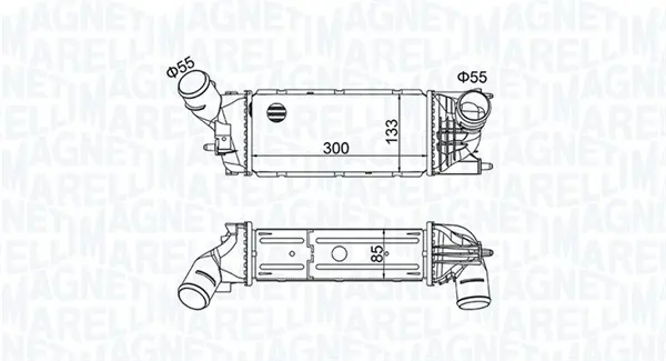Интеркулер (охладител за въздуха на турбината) MAGNETI MARELLI