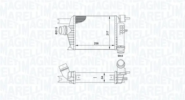 Интеркулер (охладител за въздуха на турбината) MAGNETI MARELLI