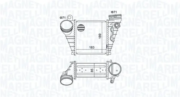 Интеркулер (охладител за въздуха на турбината) MAGNETI MARELLI