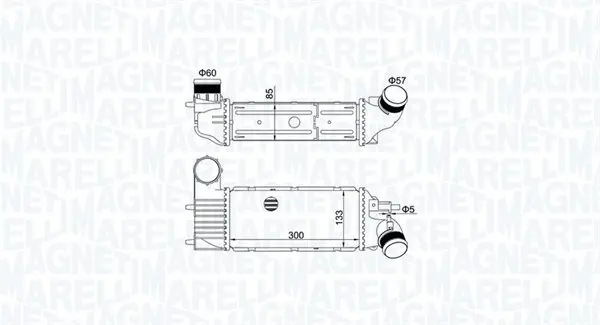Интеркулер (охладител за въздуха на турбината) MAGNETI MARELLI