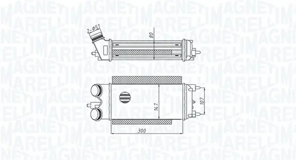 Интеркулер (охладител за въздуха на турбината) MAGNETI MARELLI