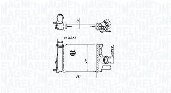 Интеркулер (охладител за въздуха на турбината) MAGNETI MARELLI