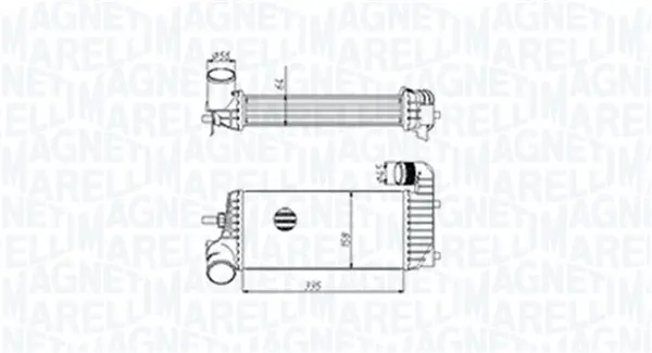 Интеркулер (охладител за въздуха на турбината) MAGNETI MARELLI