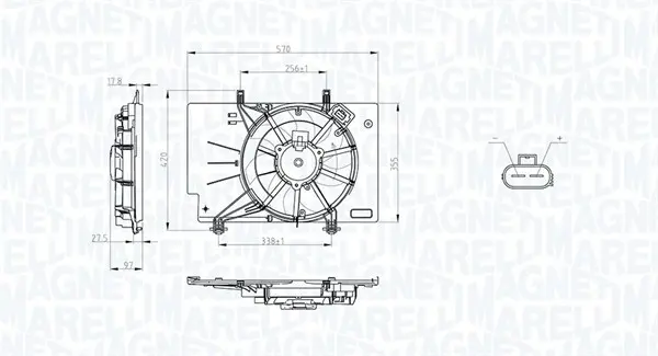 Вентилатор, охлаждане на двигателя MAGNETI MARELLI