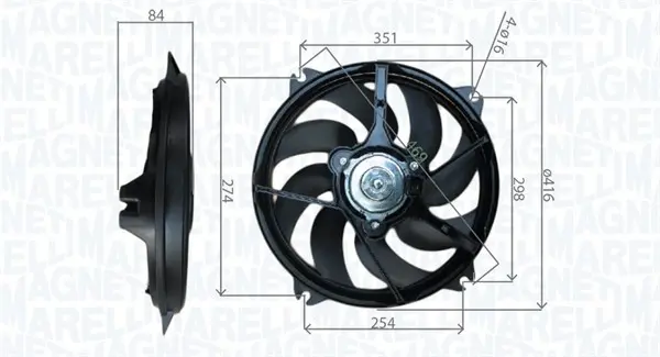 Вентилатор, охлаждане на двигателя MAGNETI MARELLI