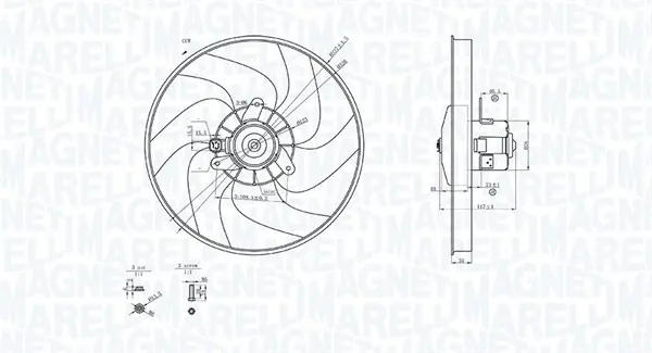 Вентилатор, охлаждане на двигателя MAGNETI MARELLI
