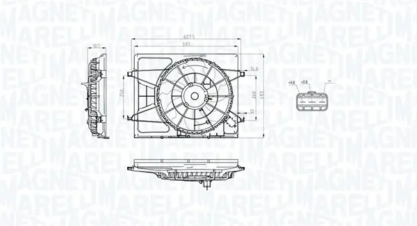 Вентилатор, охлаждане на двигателя MAGNETI MARELLI