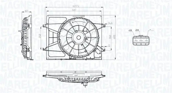 Вентилатор, охлаждане на двигателя MAGNETI MARELLI