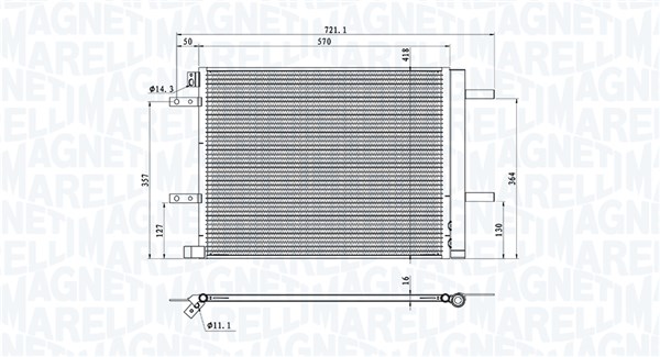 Кондензатор, климатизация MAGNETI MARELLI