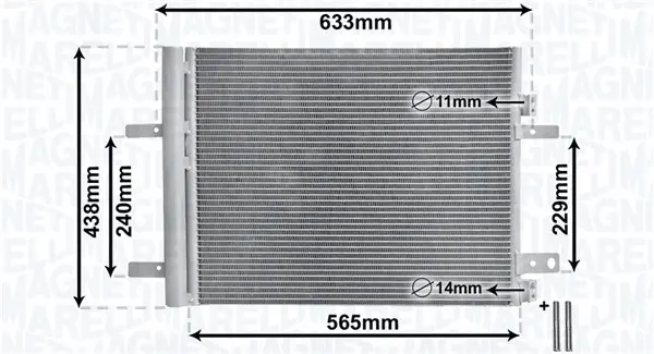 Кондензатор, климатизация MAGNETI MARELLI
