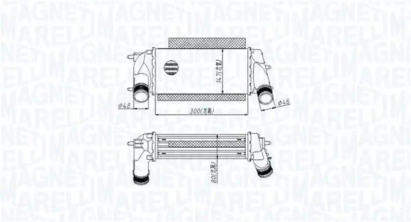 Интеркулер (охладител за въздуха на турбината) MAGNETI MARELLI