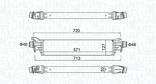 Интеркулер (охладител за въздуха на турбината) MAGNETI MARELLI