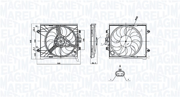 Вентилатор, охлаждане на двигателя MAGNETI MARELLI